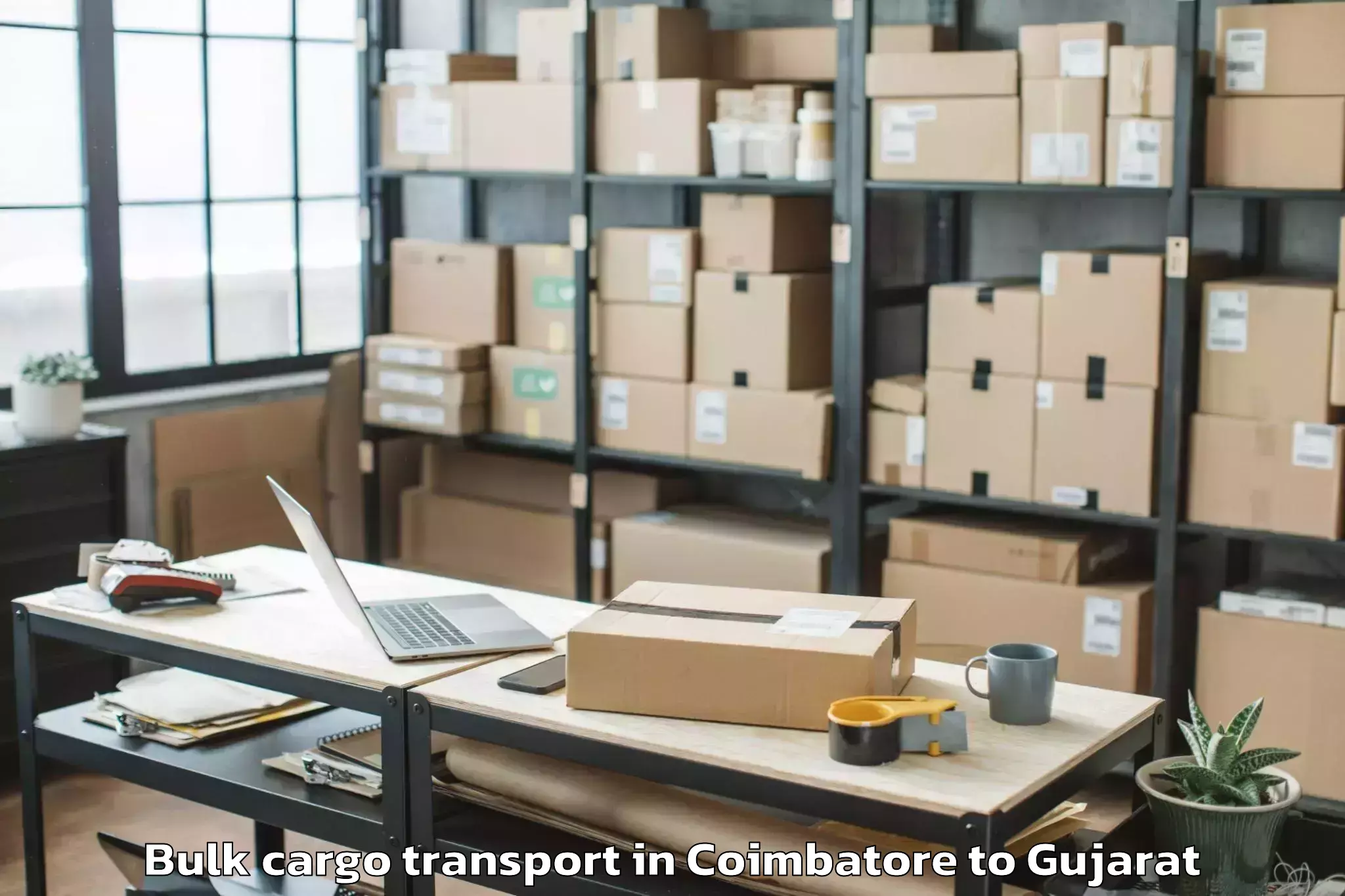 Professional Coimbatore to Songadh Bulk Cargo Transport